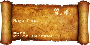 Magó Anna névjegykártya